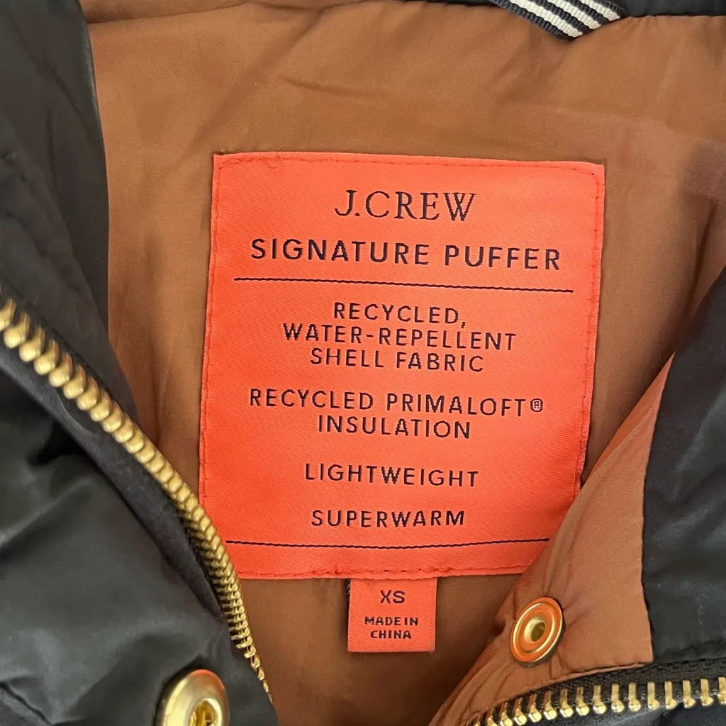 J.Crew quilted excursion puffer vest black XS NEW - Image 7