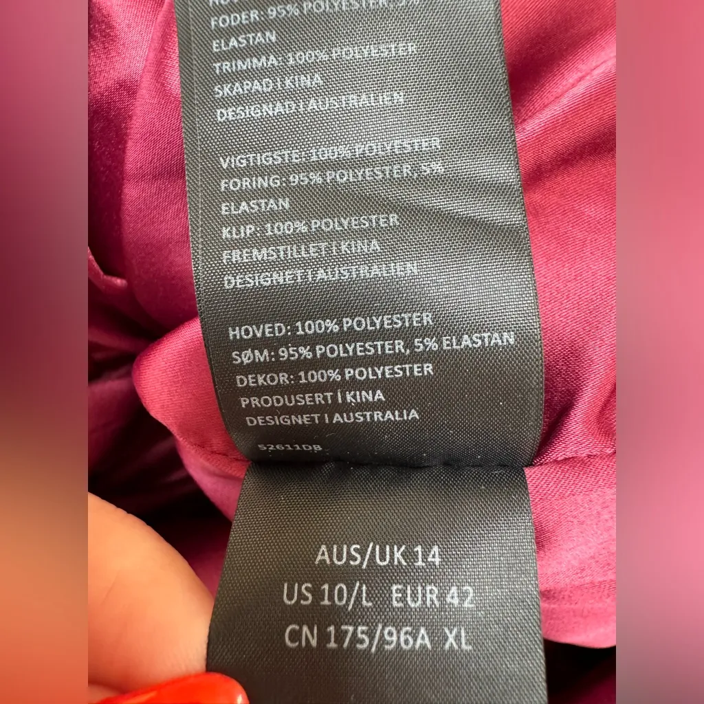 Bardot Mariano Lace Sheath Dress in Burgundy Wine Mulberry size US 10 Large - Image 8