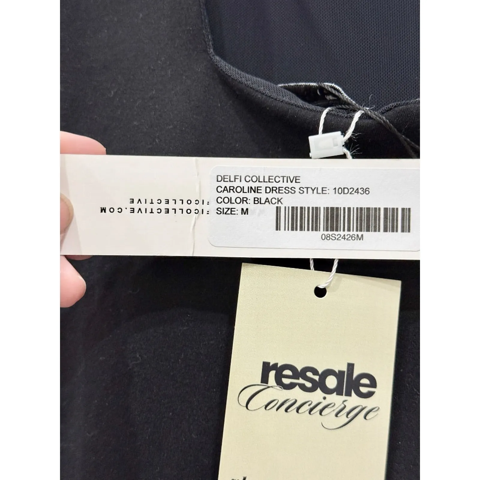 NWT Delfi Collective Caroline Pleated Colorblock Maxi Dress Black Women's Medium - Image 6