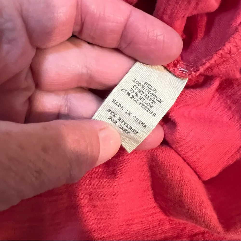 GIMMICKS BY BKE tank top size small cotton lace embellished back cutout - Image 9