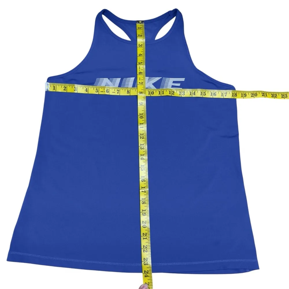 Nike Pro Dri-FIT Training Women's Large Royal Blue Racerback Tank Slim Fit Gym - Image 14