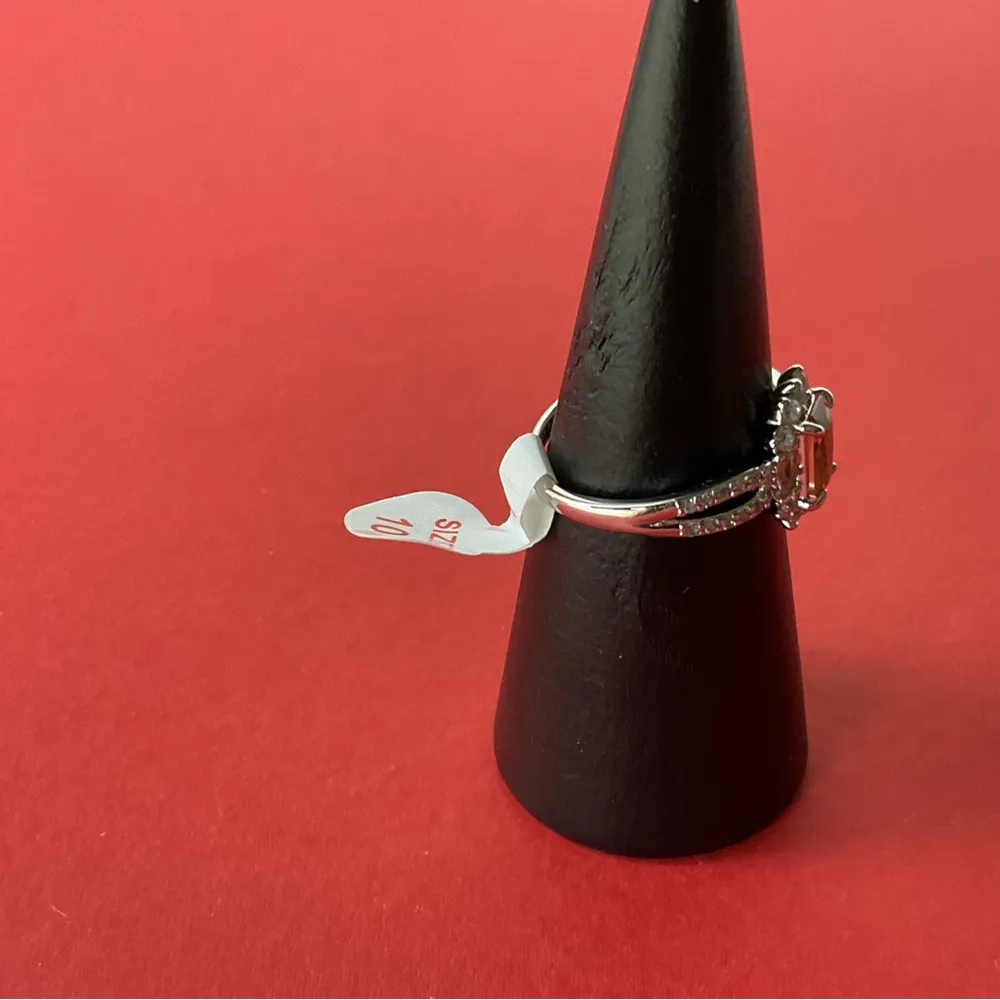 Bomb Party RBP6149 “Simply Elegant” Cubic Zirconia on Rhodium Size 10 Ring NWT - Image 2