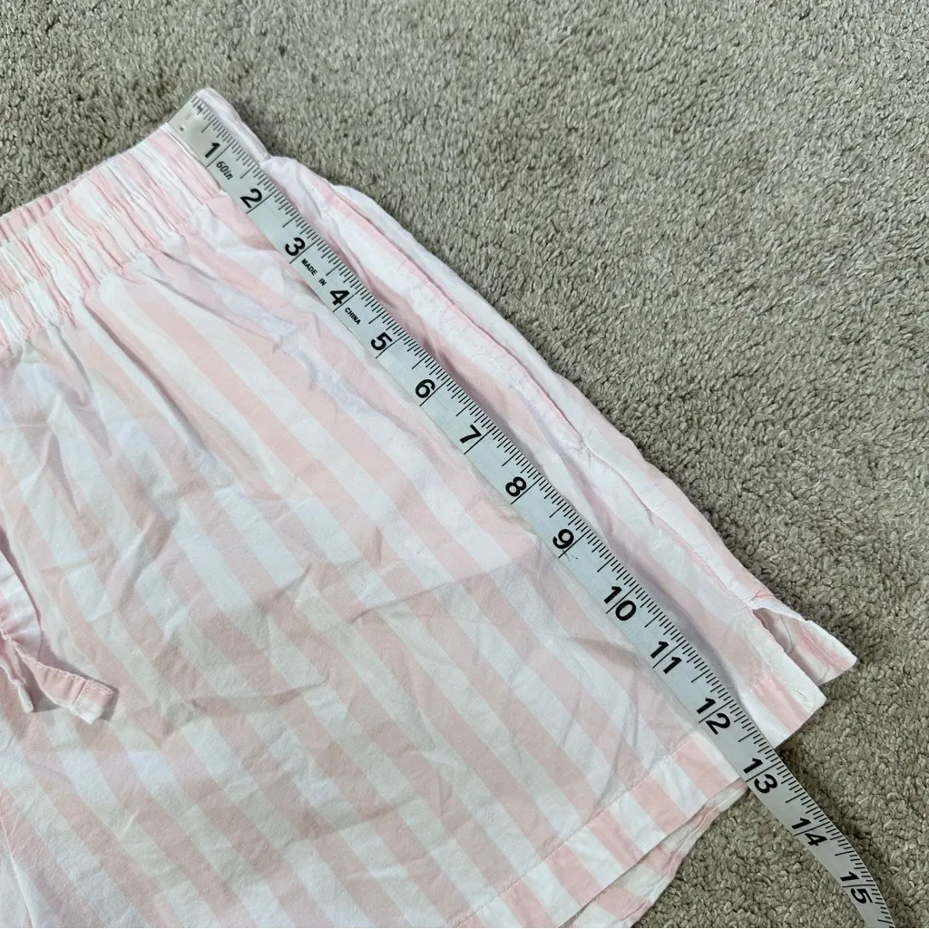 Papinelle Women’s Cotton Stripe Shirting Longsleeve Boxer PJ Set in Pink White S - Image 12