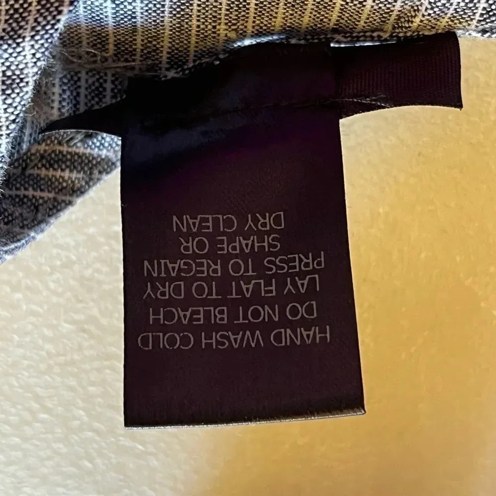 Aqua Blue White Striped Linen Blend Tie Waist Crop Top Sleeveless XS Nautical - Image 8