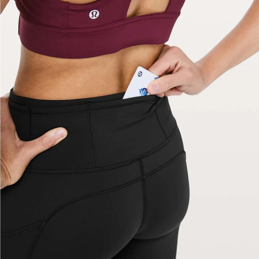 Lululemon Fast & Free 7/8 Tight II *Non-Reflective Nulux 25" in Black - Image 3