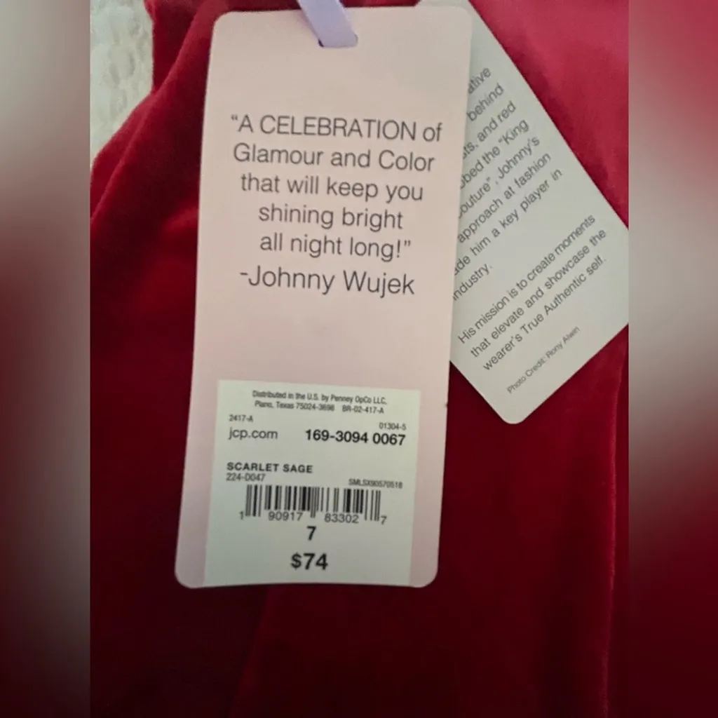 NEW Johnny Wujek Red Velvet Fur Corset Mini Dress Christmas Santa Holiday 1 $74 Size undefined - Image 4