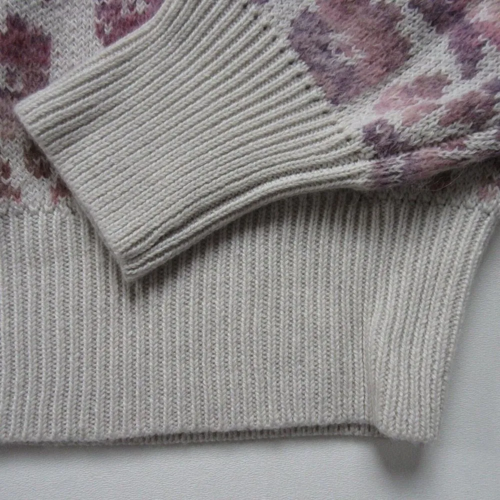 NWT LoveShackFancy Kirsten Pullover in Stradust Fantasy Knit Wool Sweater L $395 - Image 3