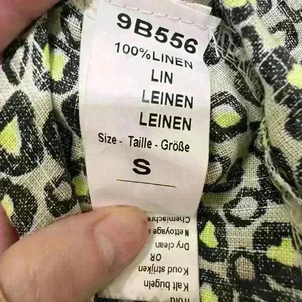 PLAZZA DEL TEMPIO Made in Italy 100% Linen Midi Dress Cheetah Print Sz S NWT Tan - Image 7