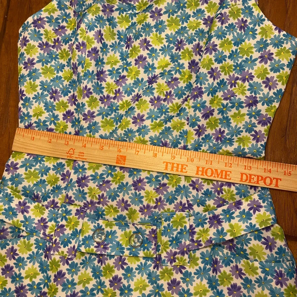 Vintage Vibrant Floral Mini Dress - Image 5