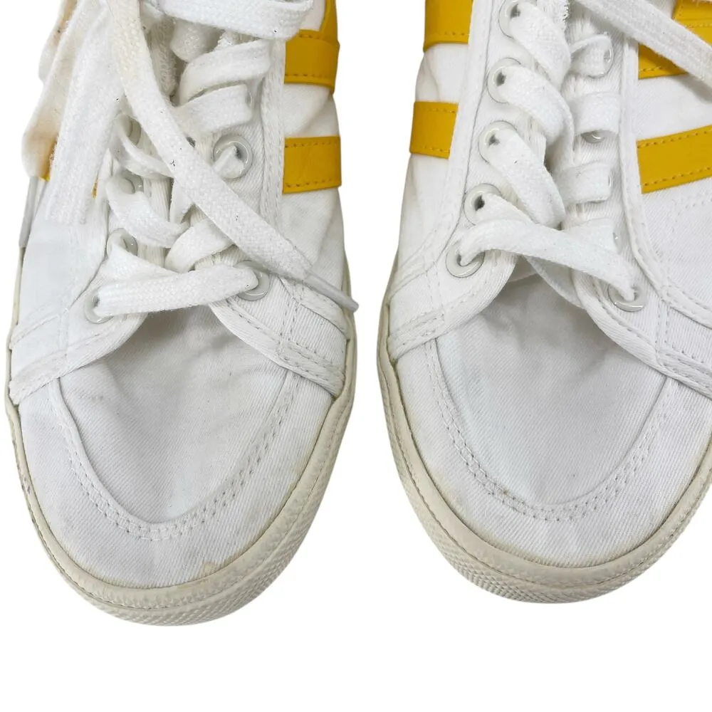 Gola Stratus Sneaker Vegan Leather Off White & Sun Yellow Size 8 - Image 7
