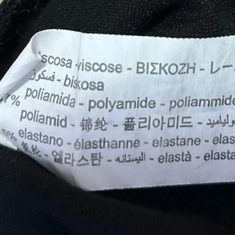 Zara Womens Black High Waist Athletic Workout Cycling Biker Leggings Shorts Sz M - Image 5