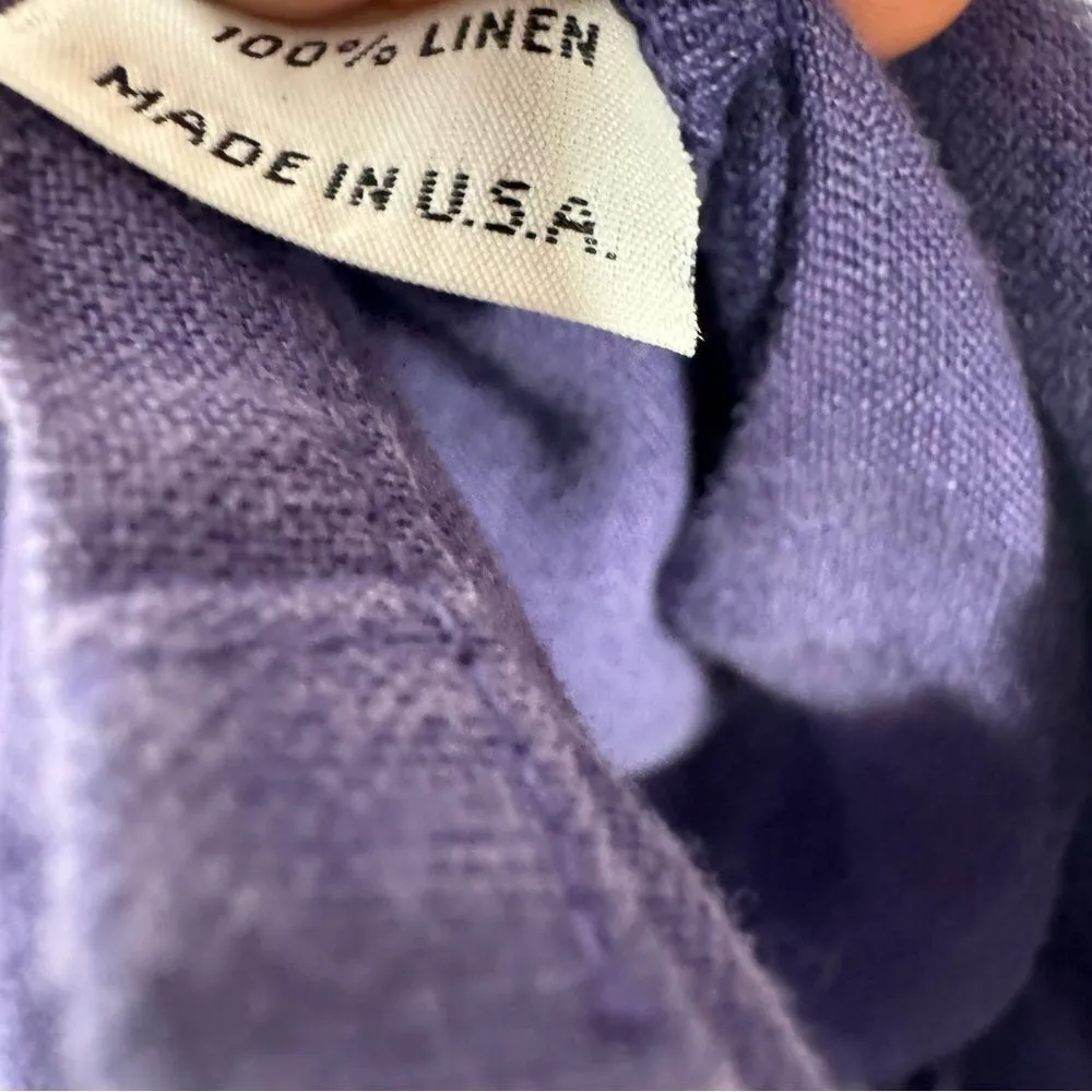 Bryn Walker  purple linen top size small - Image 6
