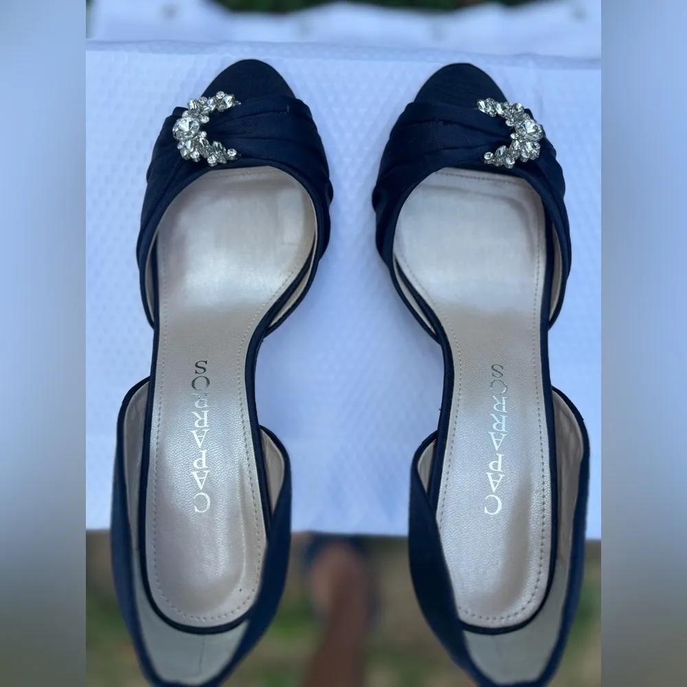 Caparros Blue Crystal Embellished Heels . - Image 7