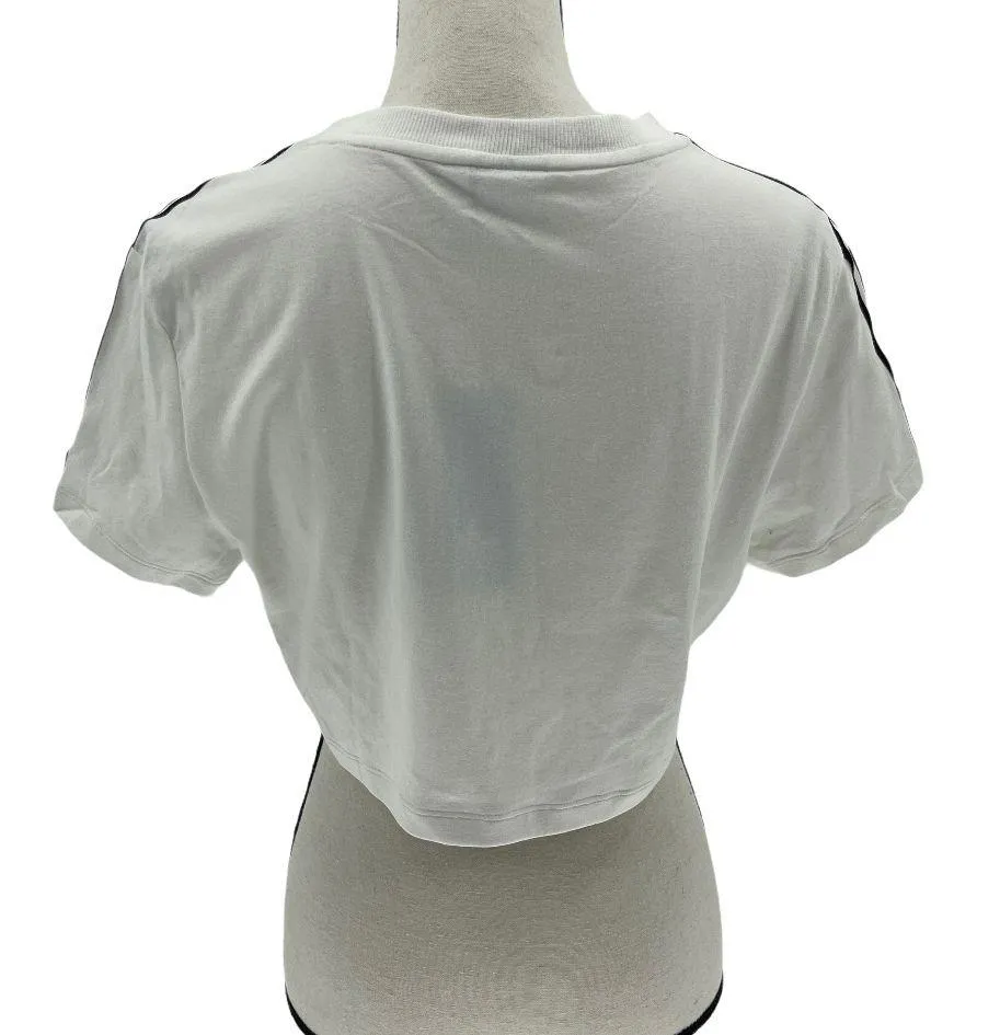 Adidas Three Stripe Cropped Tee - Image 3