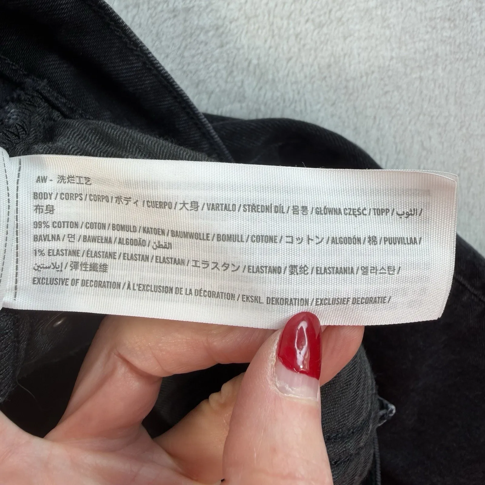 Abercrombie Fitch 29 8 Curve Love High Rise Dad Jeans Asymmetrical Waist Black - Image 10