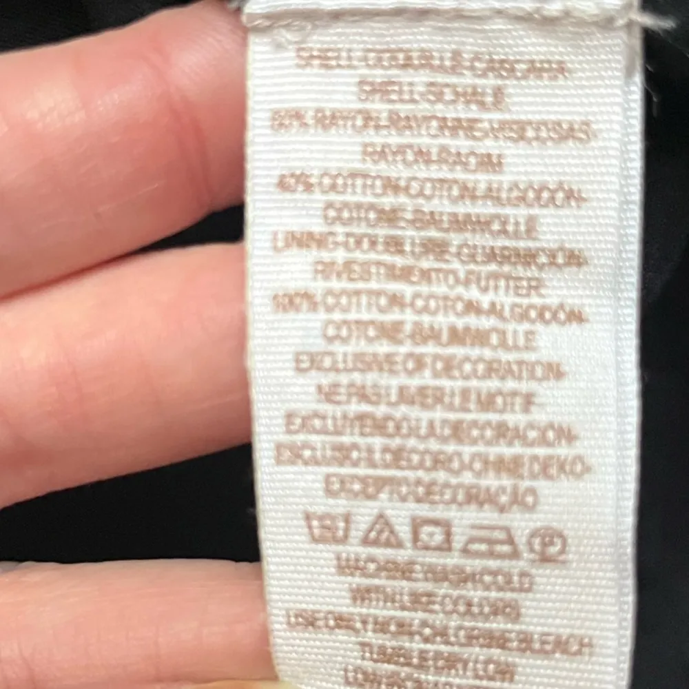 Free People Black Sunbeam Floral Embroidered Tiered Off Shoulder Mini Dress M - Image 5