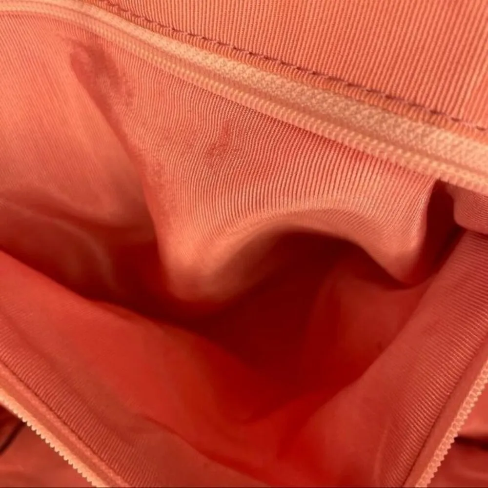 Vintage Glenda gies floral large tote bag purse with lucite handles hibiscus tro Red - Image 5