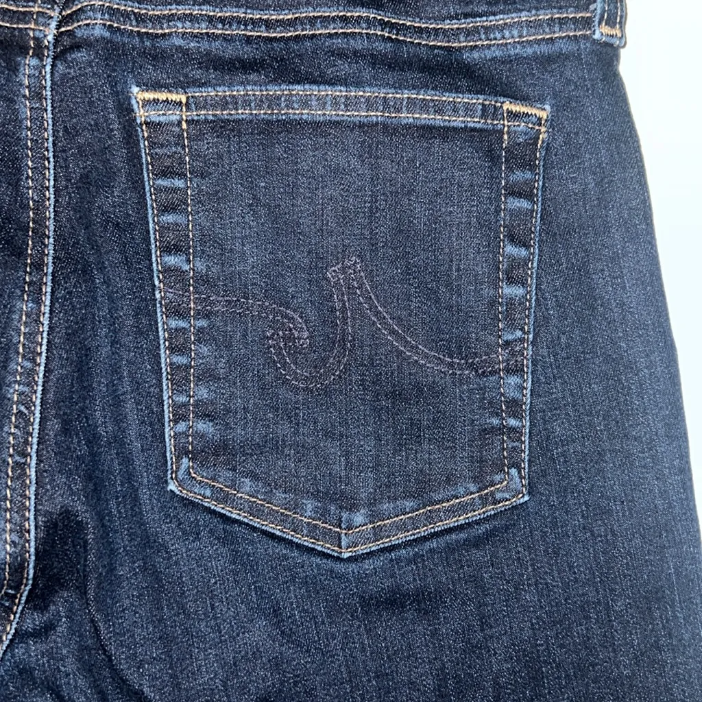 AG Adriano Goldschmeid Mari Extended Mid-Rise Slim Straight Modern Indigo Sz 31 - Image 8