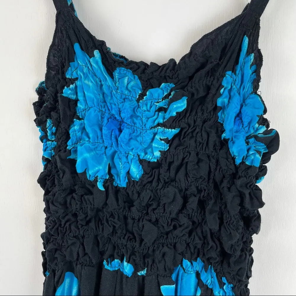 Y2K Coconut Girl Mini Dress Floral Print Black Size M - Image 6