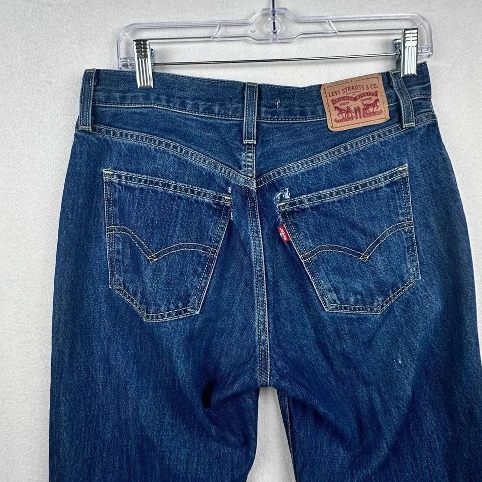 Levis Jeans Women Sz 26 Low Pro Straight Medium Wash Denim Straight Leg Mid Rise - Image 6