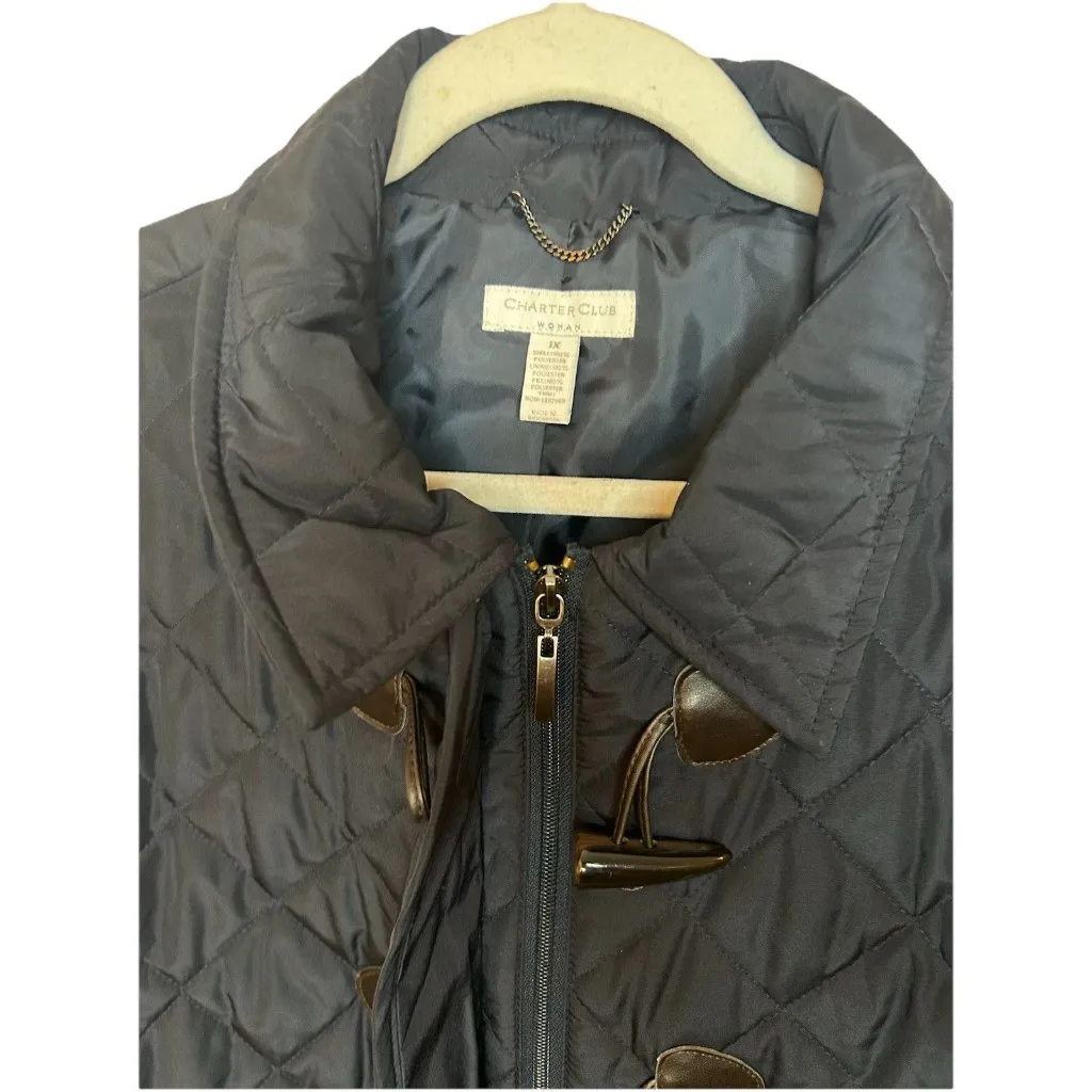 Women’s Charter Club Jacket Fang Tooth Buttons. 100 Percent Polyester. Size 1x - Image 5