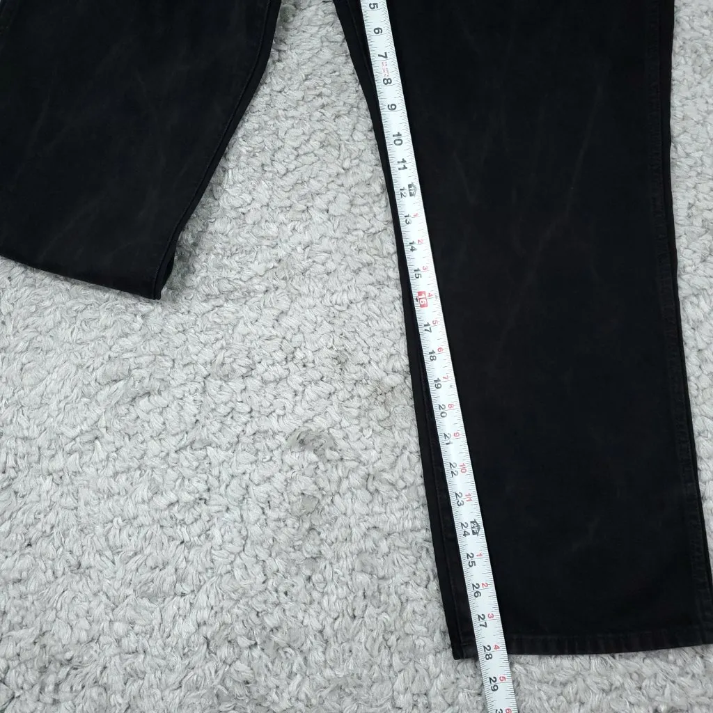 Wrangler Wild West 603 High Rise Straight Jeans Black Size 35x28 Cropped - Image 8