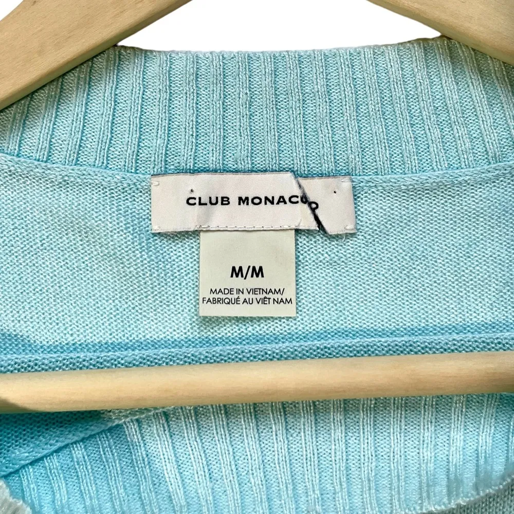 Club Monaco Striped Linen Boatneck Sweater - Image 4