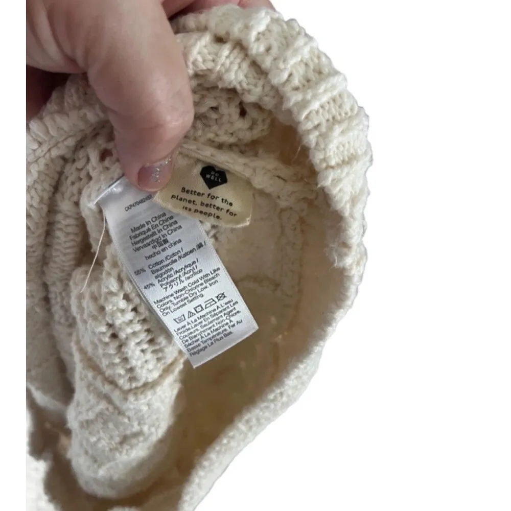 Madewell Macomb Open Stitch Pullover Sweater Cream Size Large - Image 9