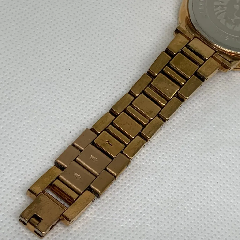 Anne Klein women watch rose gold tone small second 35mm round quartz running - Image 8