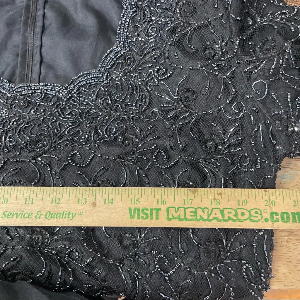 Embellished Black Beaded Sequin Formal Mother Of Bride Cocktail Dress Size‎ XXL - Image 5