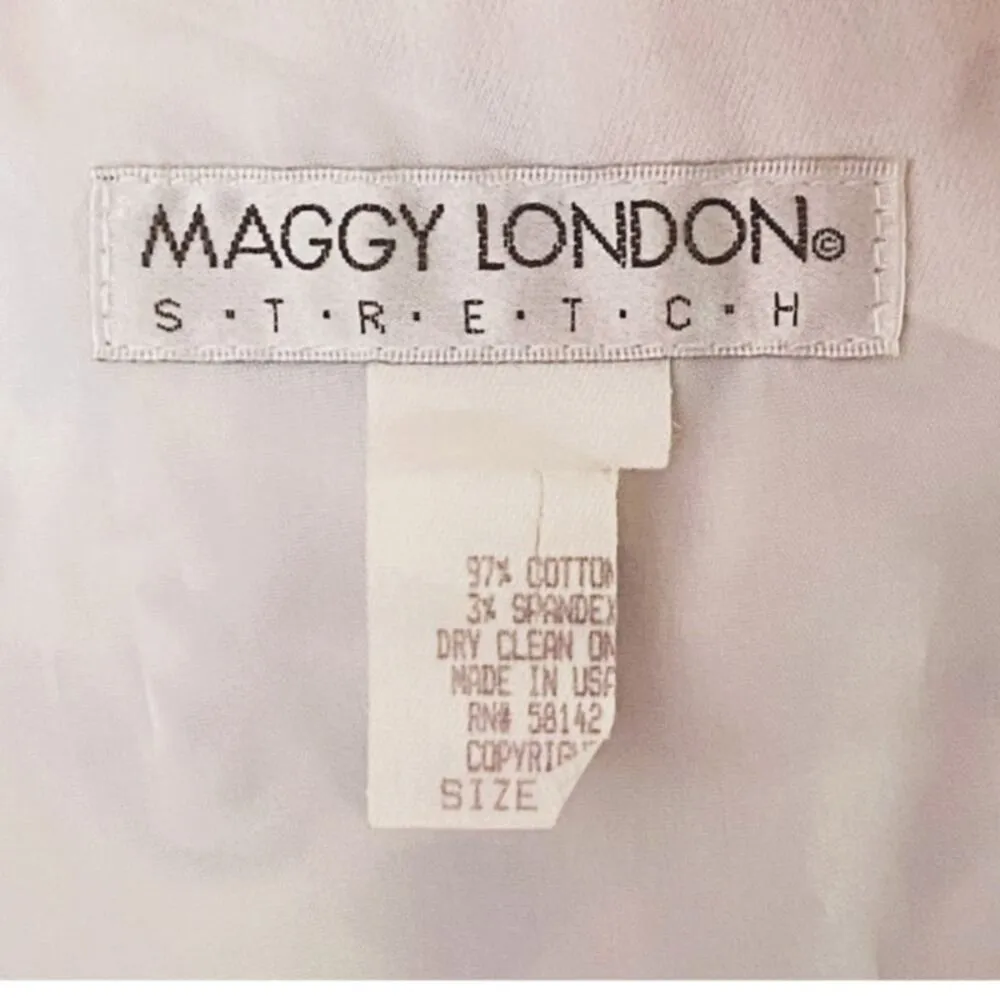 MAGGY LONDON Black & White Floral Sleeveless V-Neck Mini Dress ~ Women's 12 - Image 5