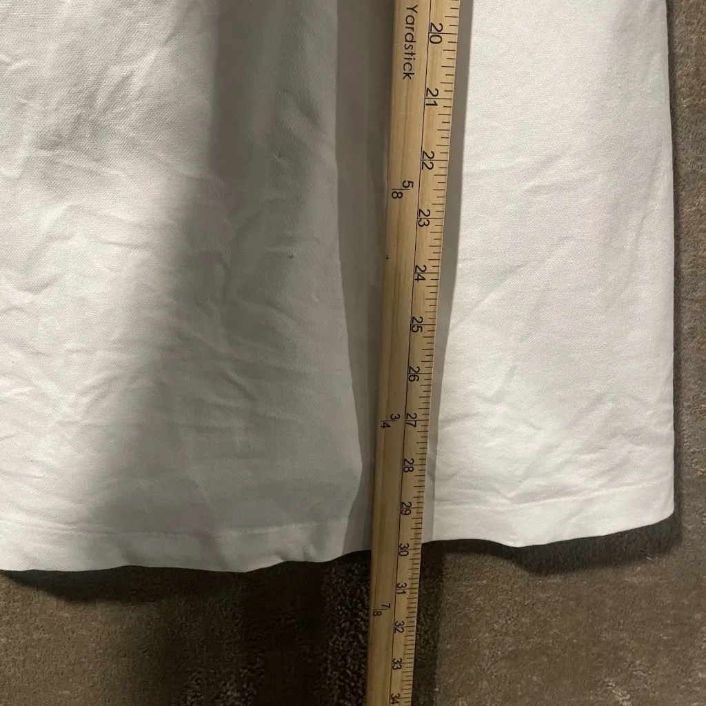 Zara Dress Women's Medium White Mini Cut Out Fitted Zip Up Back Spaghetti Strap - Image 6