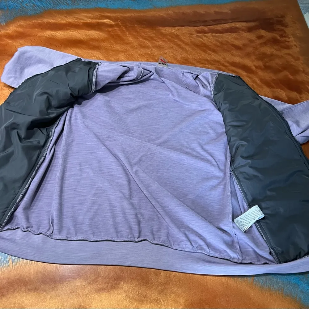 Kari Traa Nora Maria lavender Gray Heather Bomber Jacket medium down insulated - Image 5