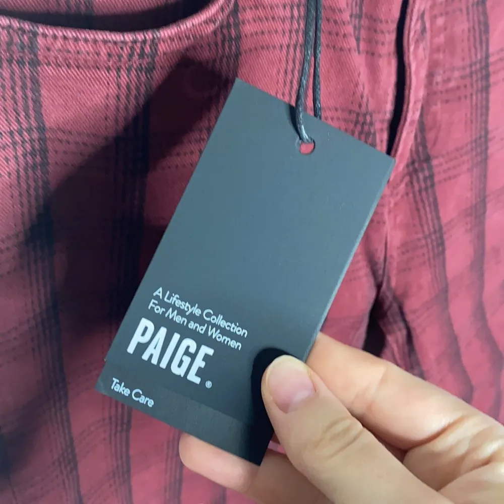 Paige Hoxton Tartan plaid high waist red skinny jeans size 25 - Image 96