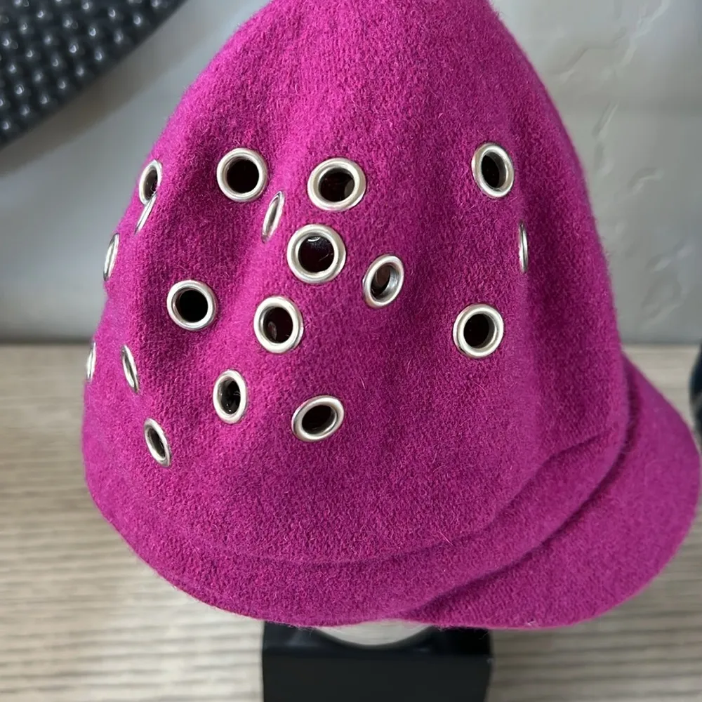 Pink Wool Newsboy Hat - Image 2