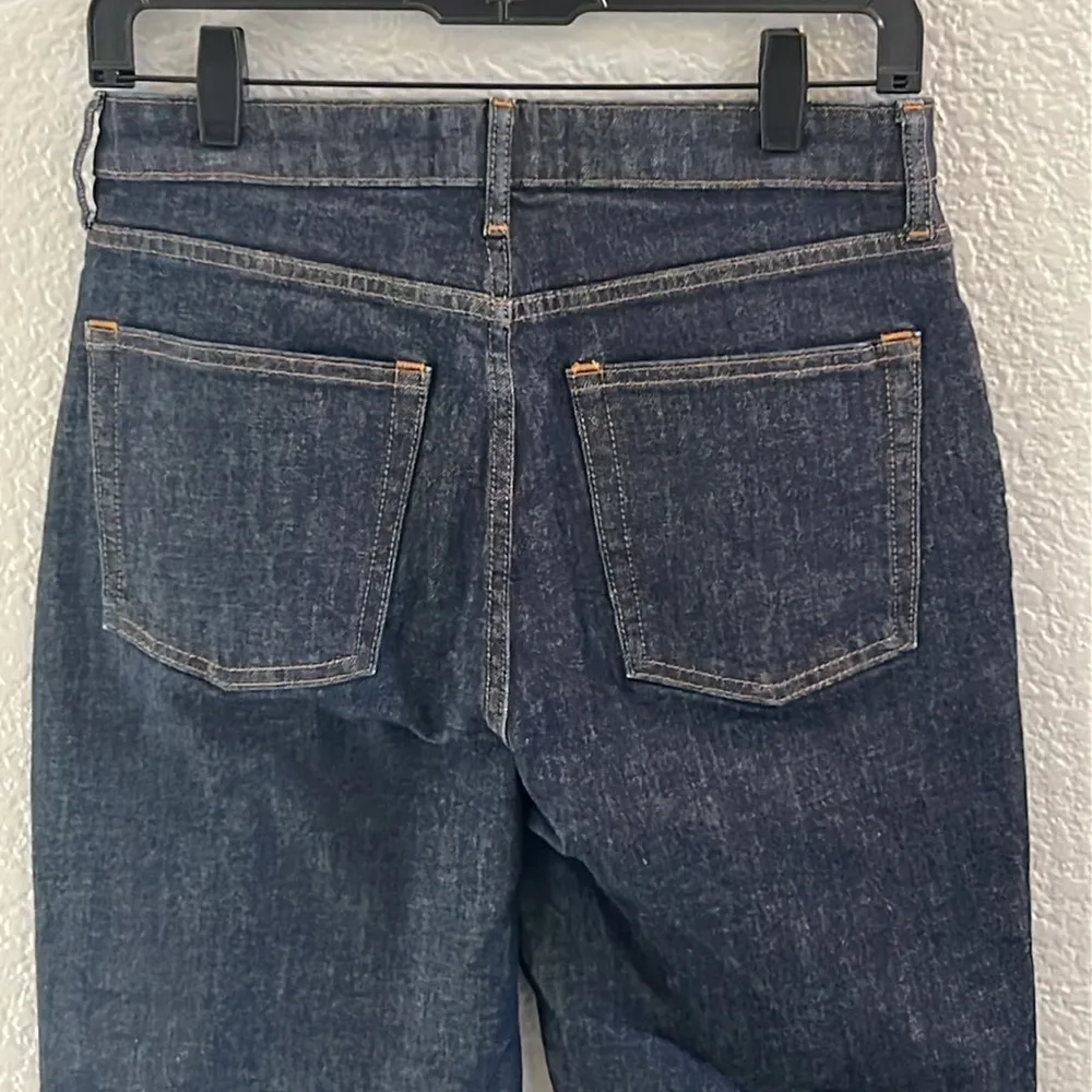 Everlane NWOT High Rise Straight Jeans Raw Hem Ankle crop Size 28 - Image 6