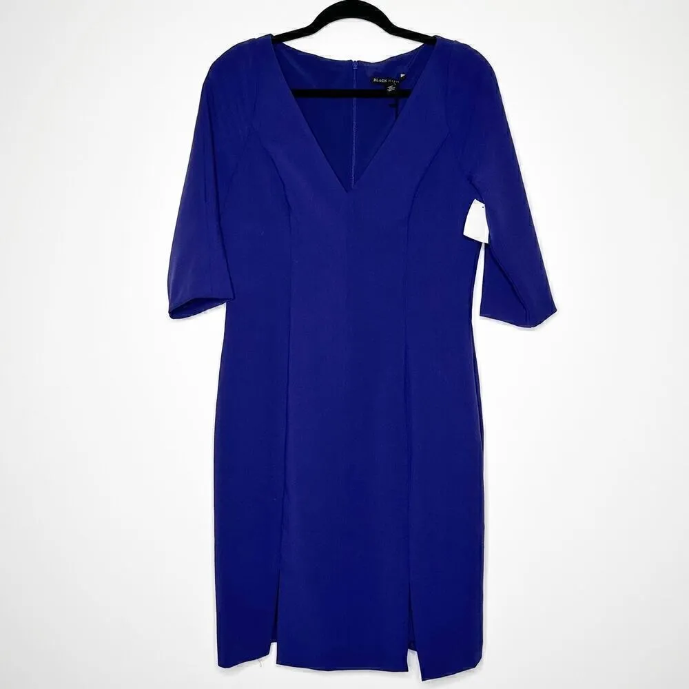 New Black Halo Layson Sheath Dress Women's Dark Indigo Blue Size 12 New Black Halo Layson Sheath Dress Women's Dark Indigo Blue Size 12