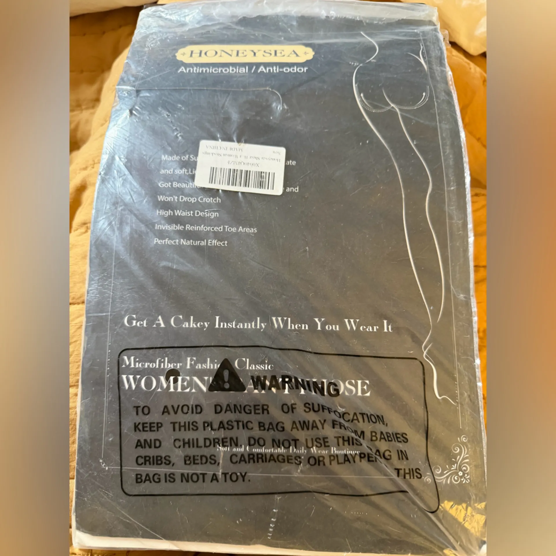 NEW Honeysea 3 20D Sheer Black Tights Ultra Soft Nylon High Waist Pantyhose L - Image 7