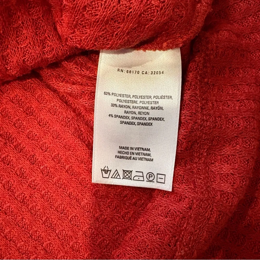 Anthropologie' Meadow Rue Burnt Orange Cowl Neck
Thermal Tee, Sz XL - Image 13