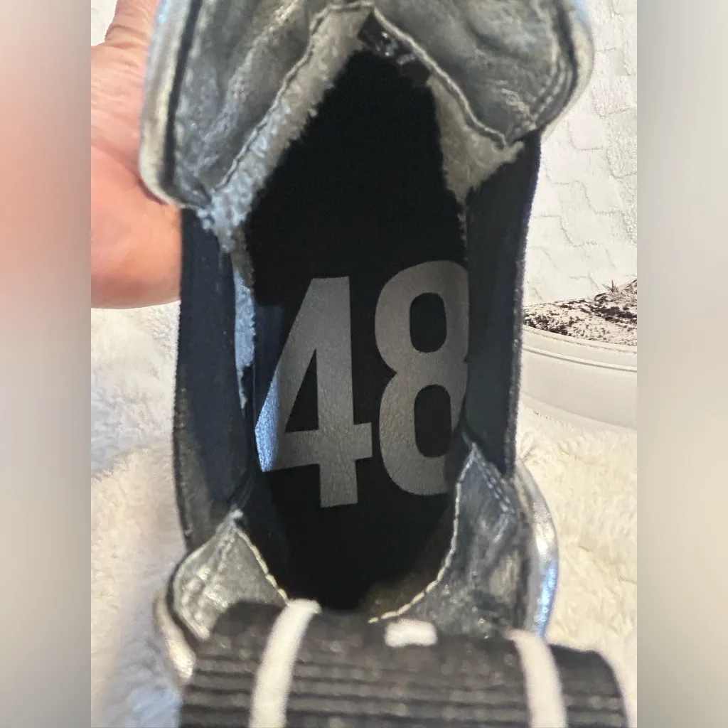 P448 Lucy Calf Hair High Top Platform Pull On Sneaker Size 37 - Image 8