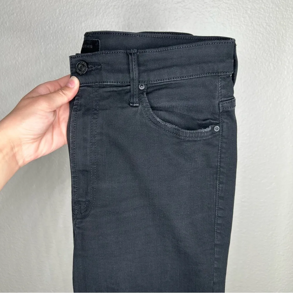 Mother Insider Crop Step Fray jeans Not Guilty 30 Black - Image 5