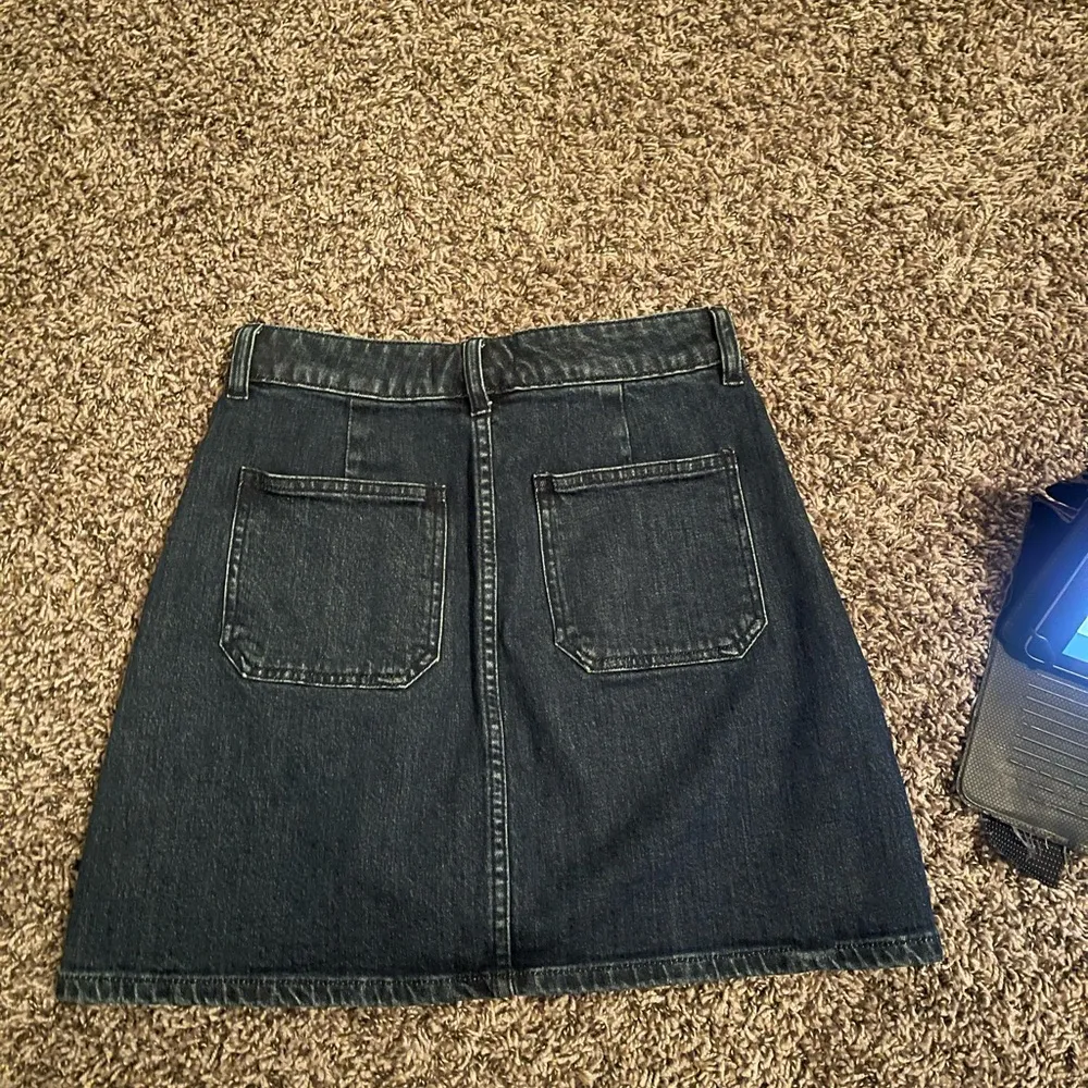 Utility Zip Denim Mini Skirt A-Line - Image 8