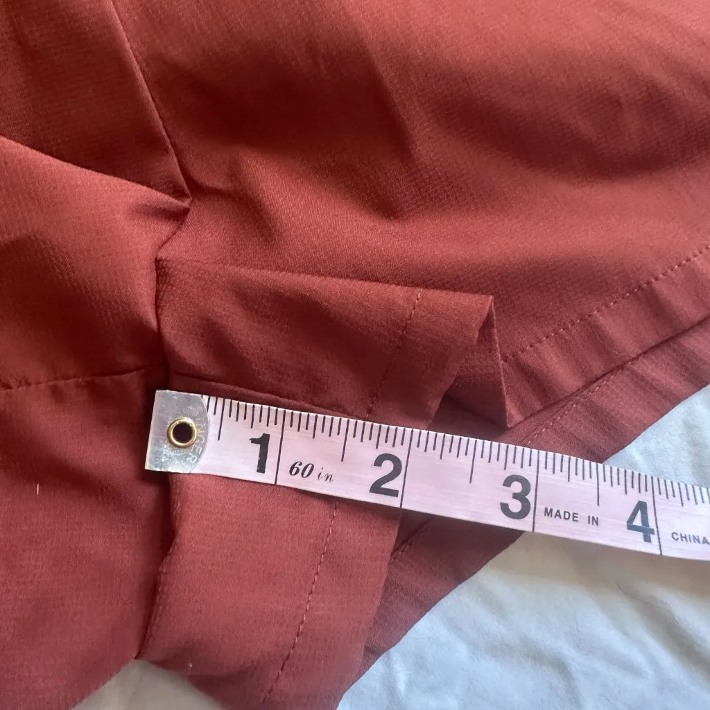 Girlfriend Collective Marble Gazelle Shorts Small Rust Red Brown - Image 4