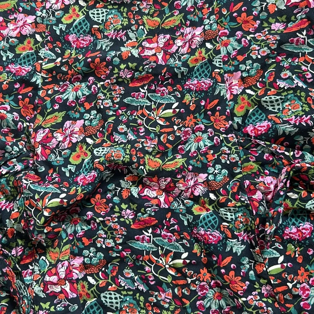 Free People Navy Floral Mini Slip Dress W/ Pockets Size 4 - Image 10