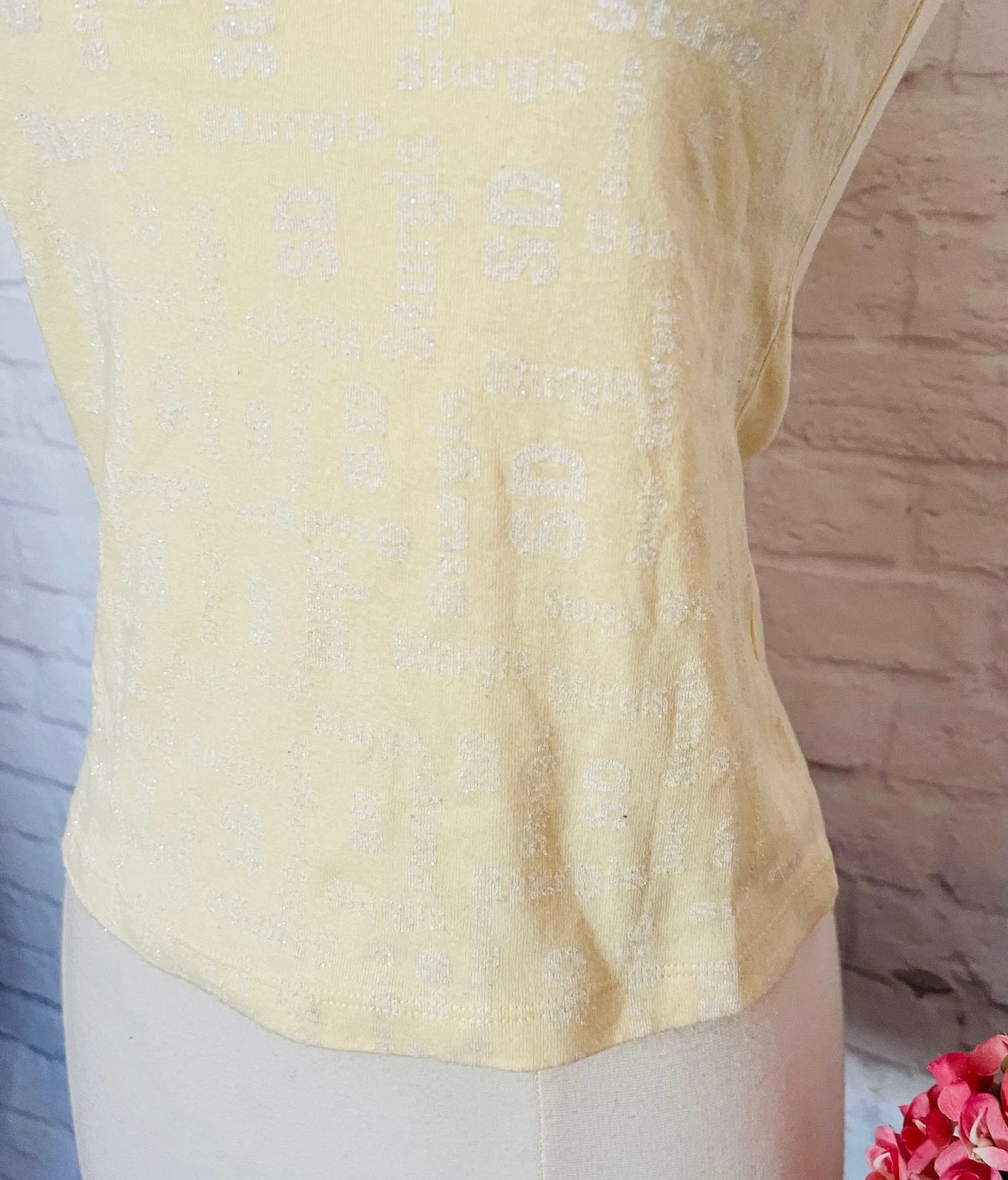 Vintage Yellow Sturgis Tank - Image 3