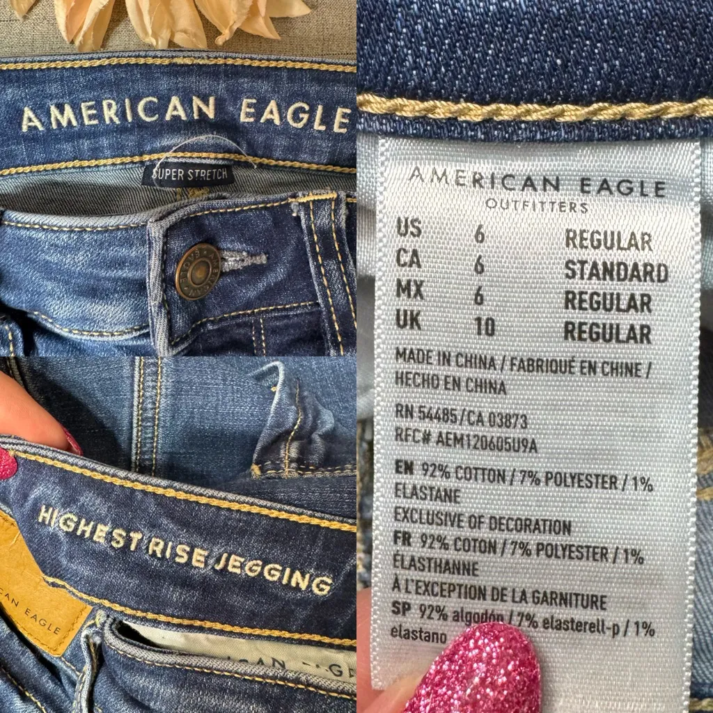 American Eagle Highest Rise Super Stretch Jegging Distressed Skinny Jean 6 - Image 11