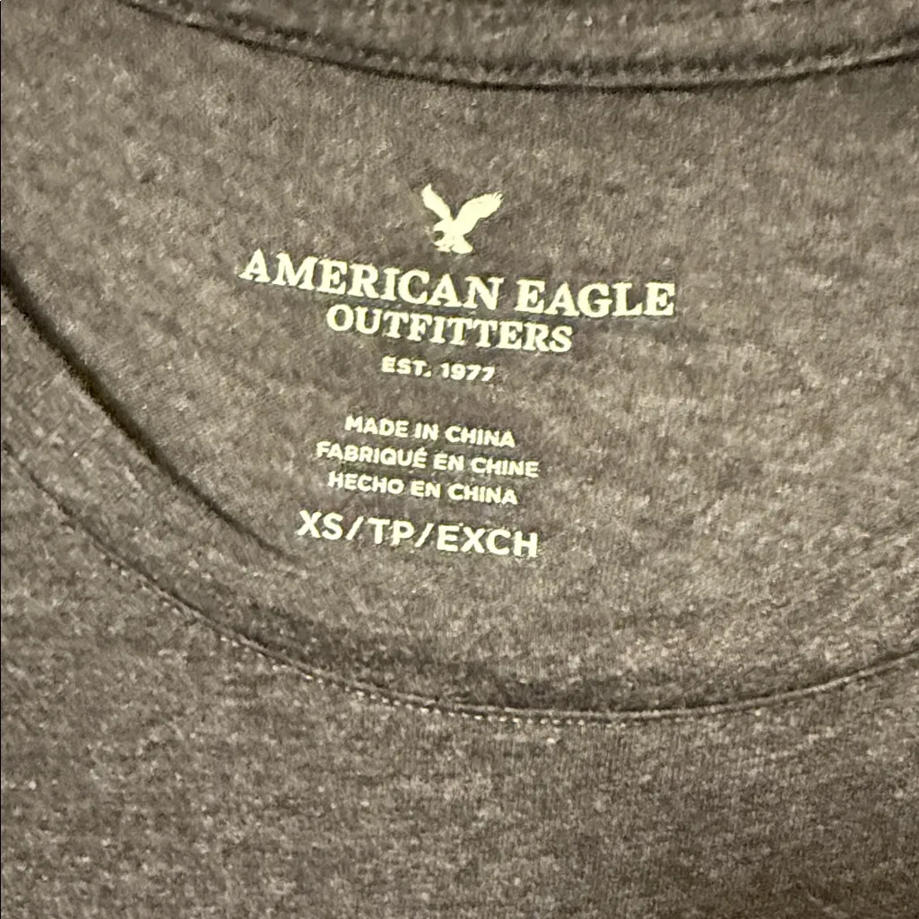 American Eagle Outfitters Black Long Sleeve with Pink Eagle Graphic - Image 2