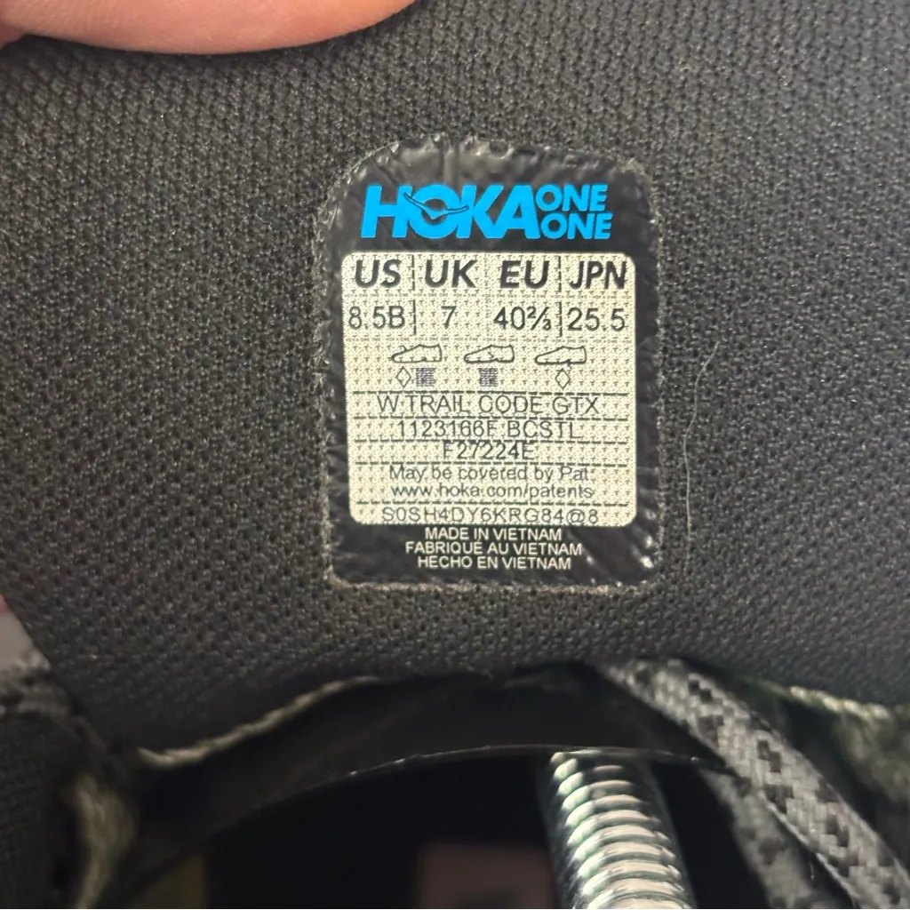 Hoka One W Trail Code GTX Size 8.5 BCSTL 1123166 Trail Comfort Hiking Sneakers - Image 8