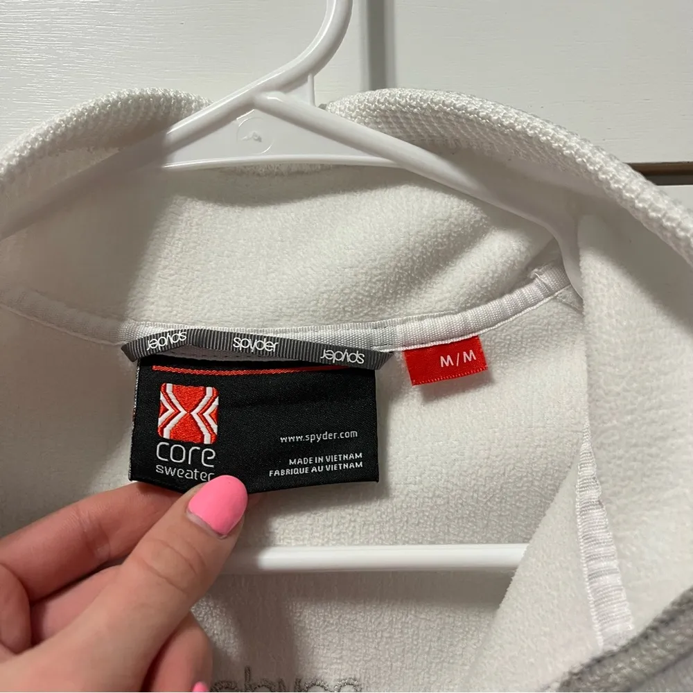 Spyder White & Purple Endure Full Zip Mid Weight Core Sweater - Image 6