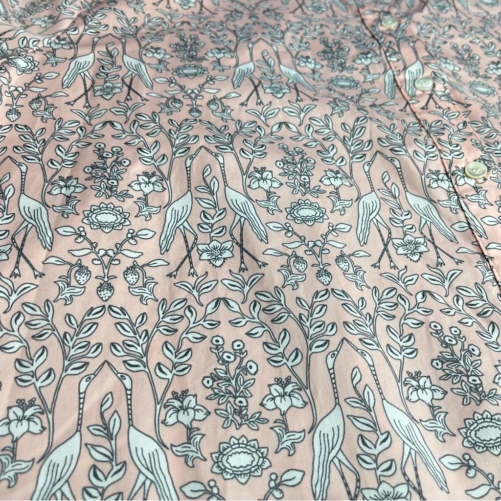 J. McLaughlin Arisa Cotton Popover NWT Floral Bird  Shirt Dress sz XL - Image 14